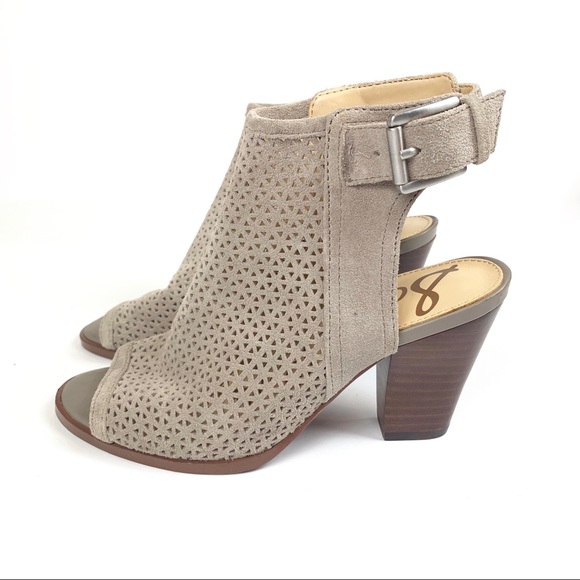 Sam Edelman Henri Bootie Heeled Slingbacks Taupe - Picture 2 of 7